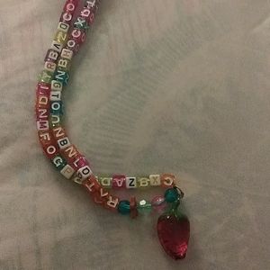 Alphabet bead necklace or decoration